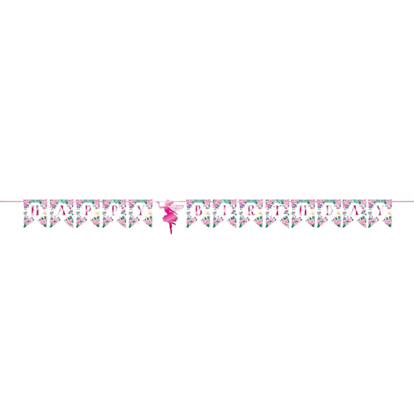 Kreativt festband Blomsterfe Happy Birthday Banner En storlek Flerfärgad Multicoloured One Size