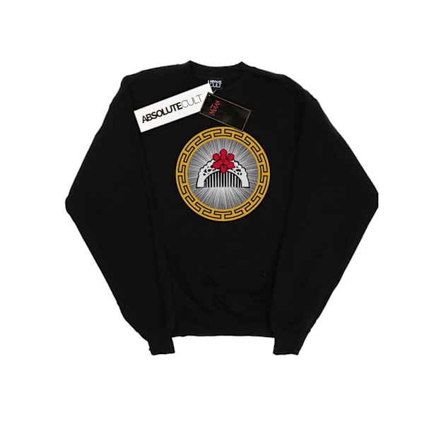 Disney Dam/Kvinnor Mulan Film Blomma Kam Tröja Sweatshirt XXL Svart Black XXL
