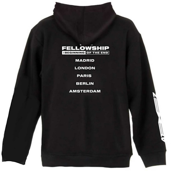 ATEEZ Unisex Vuxen Fellowship Tour Euro Full Zip Hoodie S Svart Black S