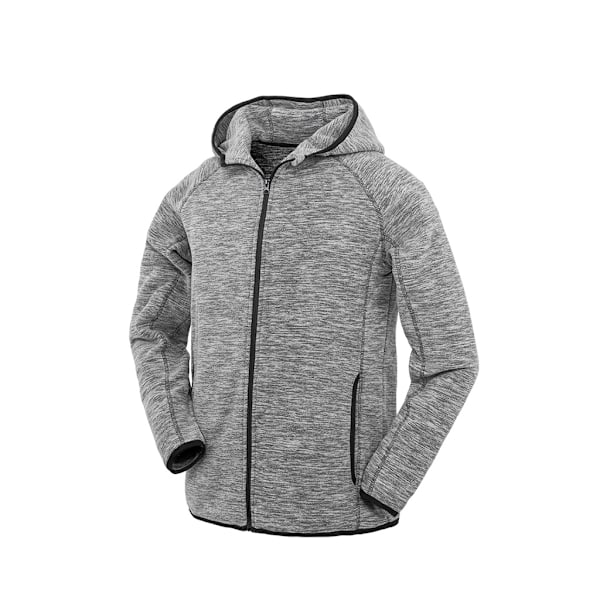 Spiro Herr Micro Fleece Hoodie L Grå/Svart Grey/Black L