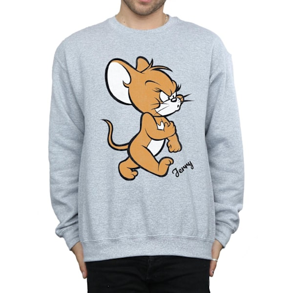 Tom och Jerry Herr Angry Mouse Bomullströja XL Sports Grey Sports Grey XL