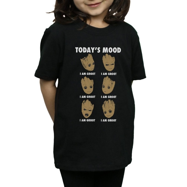 Guardians Of The Galaxy Girls Today's Mood Baby Groot Cotton T- Black 12-13 Years
