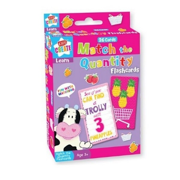 Kids Create Match The Quantity Flash Card (Förpackning om 26) En Storlek Multicoloured One Size