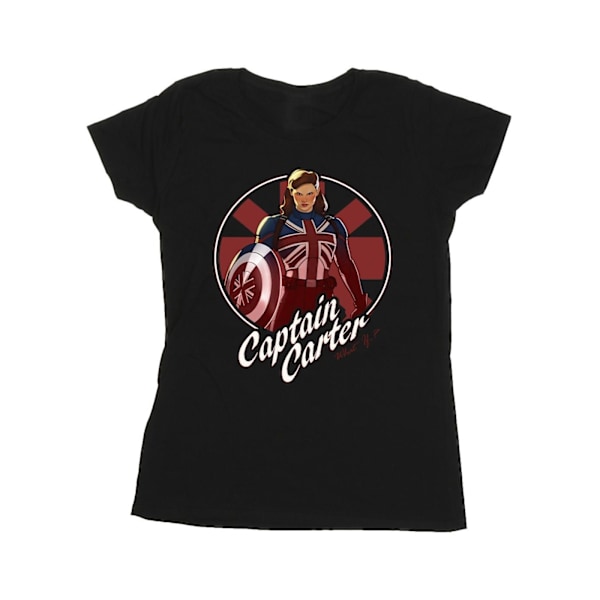Marvel Dam/Kvinnor What If Captain Carter Bomull T-shirt XL B Black XL