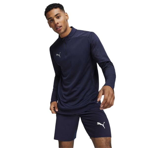 Puma Herr TeamFinal Träningsfleece med kvartsdragkedja S Marinblå Navy S