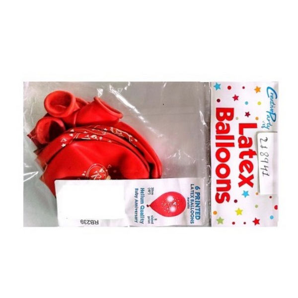 Kreativa Latexballonger med Tryck för 40-årsjubileum (Paket med Red One Size