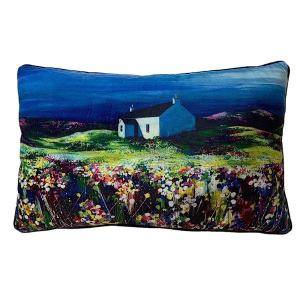 Avril Thomson Smith Sommarnyanser Fylld Kudde 33cm x 53cm Blå/Flerfärgad Blue/Multicoloured 33cm x 53cm