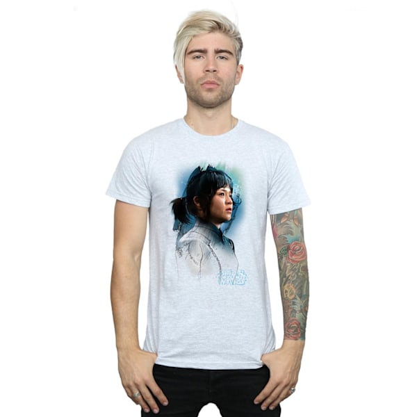Star Wars The Last Jedi Rose Tico Borstad T-shirt XL Sport för män Sports Grey XL