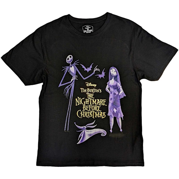 Nightmare Before Christmas Unisex Vuxen Jack och Sally Karaktär Black/Purple L