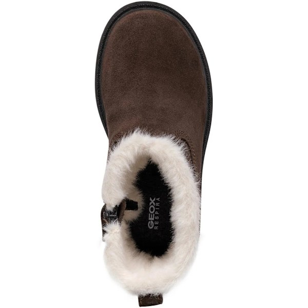 Geox Shaylax Ankelboots i Lackläder och Mocka för Flickor, Storlek 4 UK, Chestnut Chestnut 4 UK