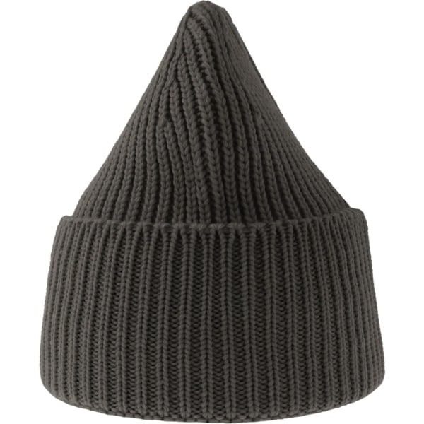 Atlantis Unisex Vuxen Ek Grovstickad Mössa One Size Mörkgrå Dark Grey Melange One Size