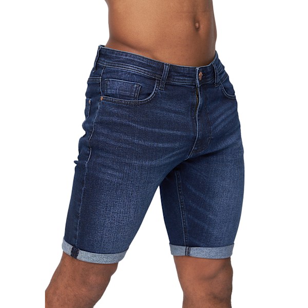 Duck and Cover Zeki Shorts för män 36R mörk tvätt Dark Wash 36R