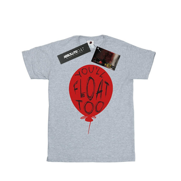 It Dam/Damer Pennywise You´ll Float Too Bomull Boyfriend T- Sports Grey XL