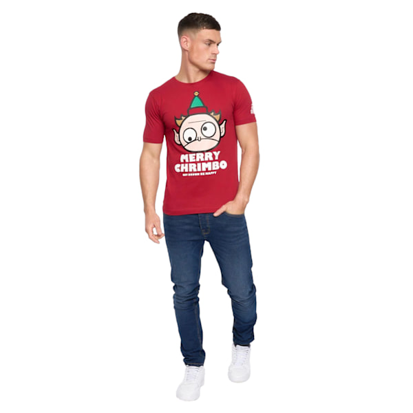 Xplicit Herr Drunk Elf Jul T-shirt XXL Blodröd Blood Red XXL