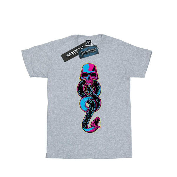 Harry Potter Dam/Kvinnor Neon Dark Mark Bomull Boyfriend T-Sh Sports Grey XXL