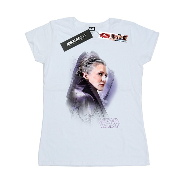 Star Wars Dam/Damer The Last Jedi Leia Borstad Bomull T-shirt White XXL