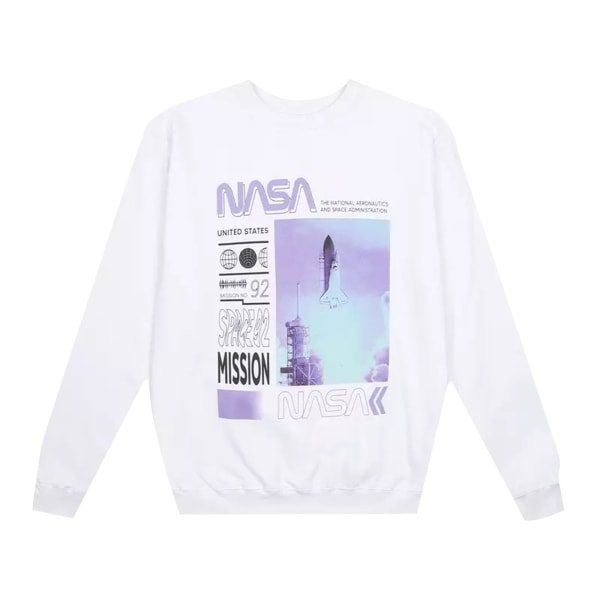 NASA tröja med rund hals för dam/dam uppdrag L Vit White L