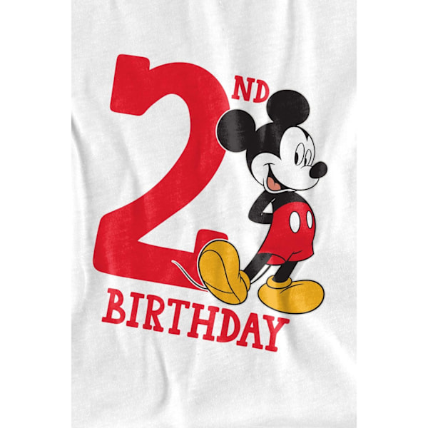Disney Barn/Barn Mickey Mouse 2-årsdag T-shirt 3-4 år White 3-4 Years