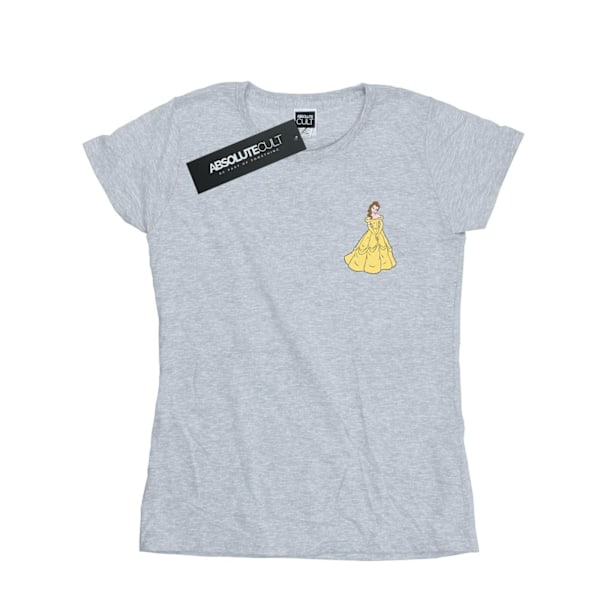 Disney Princess Dam/Damer Belle Bröst Bomull T-shirt L Spor Sports Grey L