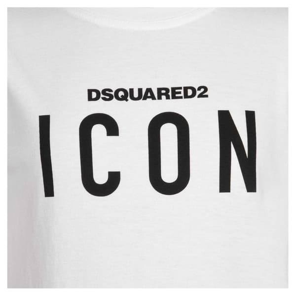 DSquared2 Barn/Kids Icon T-shirt i bomull 10 år Vit White 10 Years