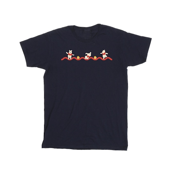 Disney Boys Winnie The Pooh Hunny Line T-Shirt 7-8 år Marinblå B Navy Blue 7-8 Years