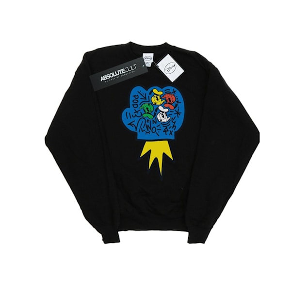Disney Dam/Kvinnor Kalle Anka Pop Fist Sweatshirt M Svart Black M