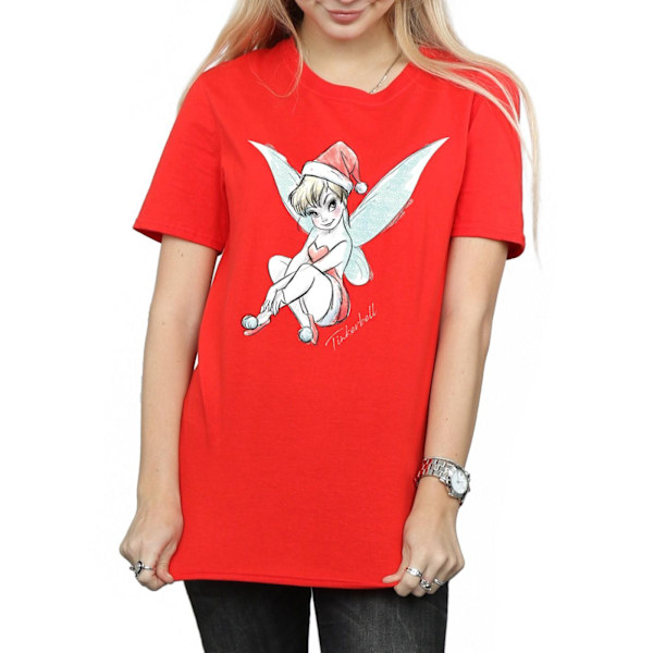 Disney Dam/Kvinnor Tinkerbell Jul Fairy Bomull Pojkvän Red M