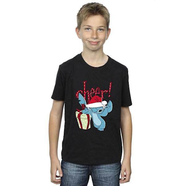 Disney Boys Lilo And Stitch Cheer T-Shirt 12-13 År Svart Black 12-13 Years