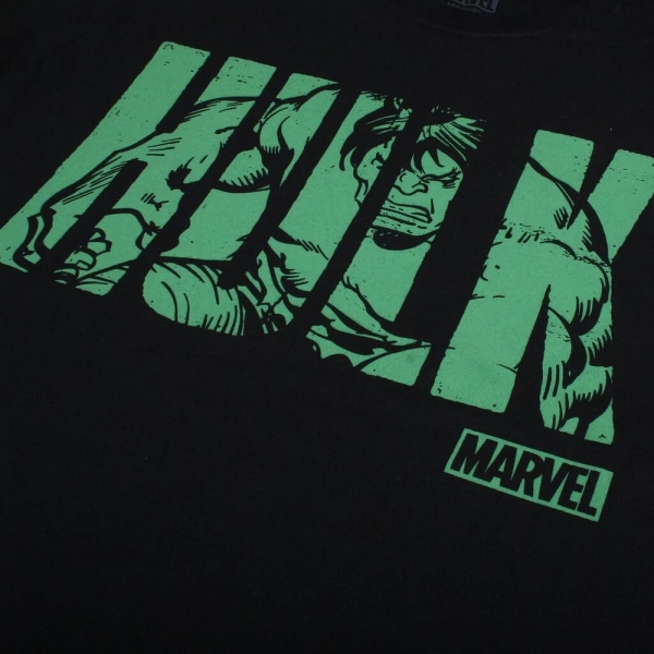 Hulk Herr Text T-Shirt L Svart/Grön Black/Green L