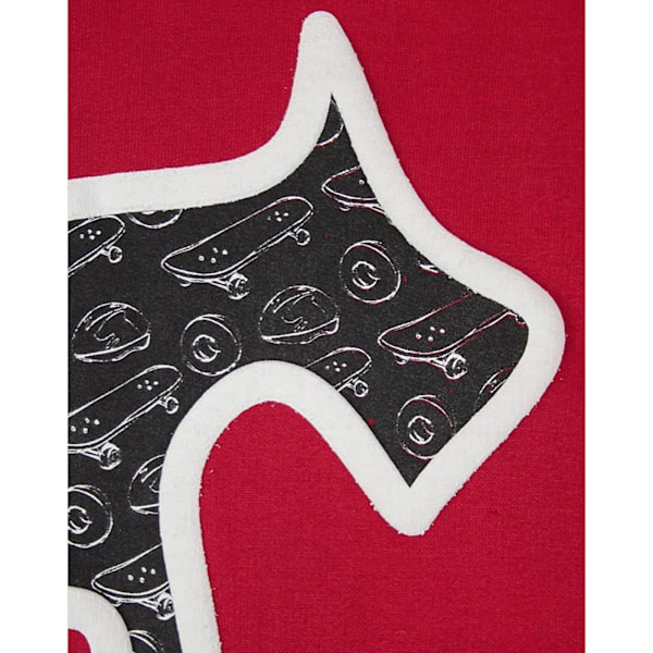 Two Legged Dog Herr Puff Print Hoodie L Röd Red L