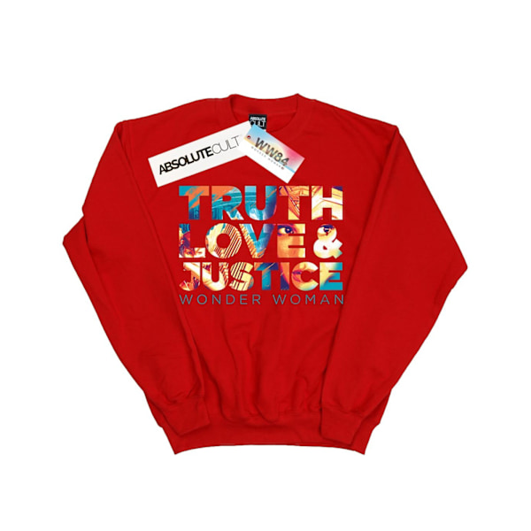 DC Comics Girls Wonder Woman 84 Diana Truth Love Justice Sweatshirt Red 9-11 Years