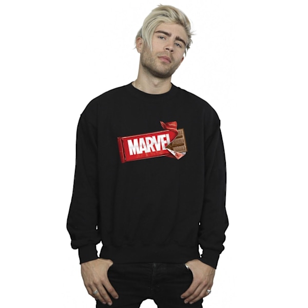 Marvel Universe Herr Marvel Choklad Sweatshirt M Svart Black M