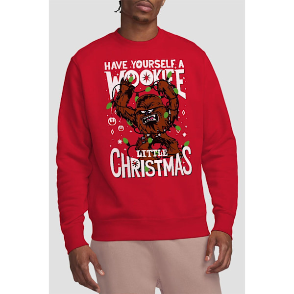 Star Wars Unisex Vuxen A Wookie Little Christmas Sweatshirt L R Red L