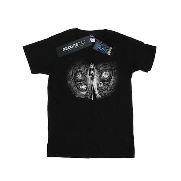Corpse Bride Dam/Damer Kärlekstriangel Bomull Pojkvän T-shirt Black XXL