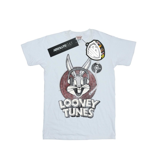 Looney Tunes Girls Bugs Bunny Circle Logotyp bomull T-shirt 7-8 Ye White 7-8 Years