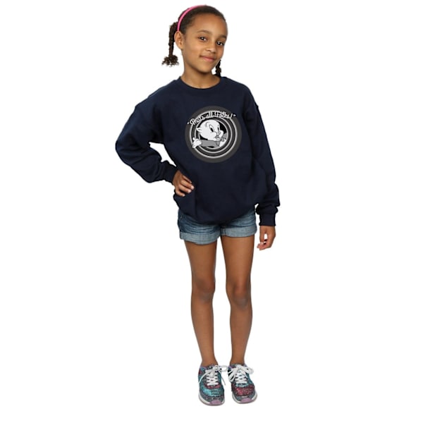 Looney Tunes Girls Porky Pig That´s All Folks Sweatshirt 5-6 År Marinblå Navy Blue 5-6 Years