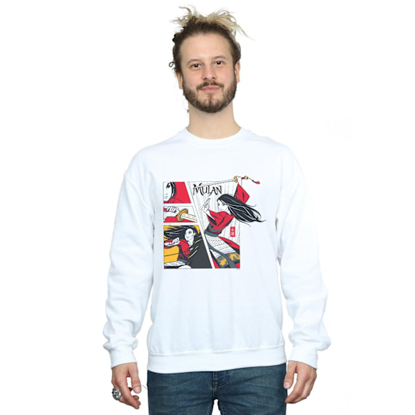 Disney Herr Mulan Film Comic Style Sweatshirt M Vit White M