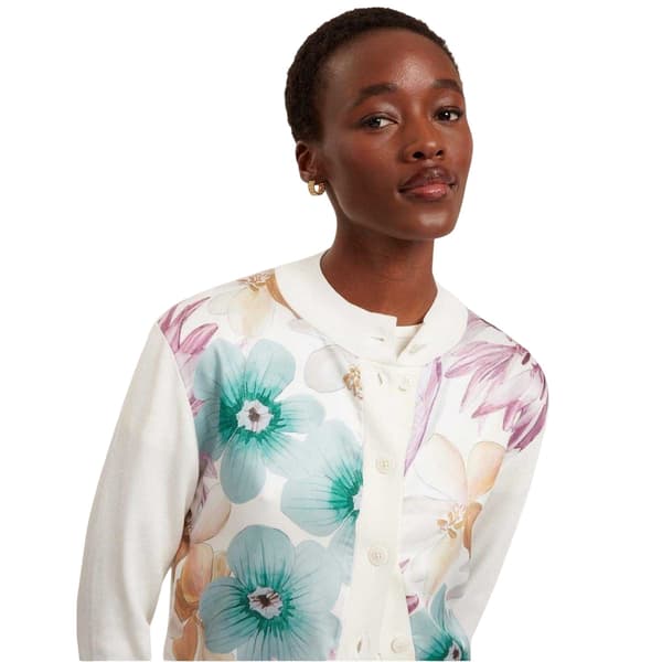 Ted Baker Dam/Dam Floral Vävd Kofta 8 UK Ivory Ivory 8 UK