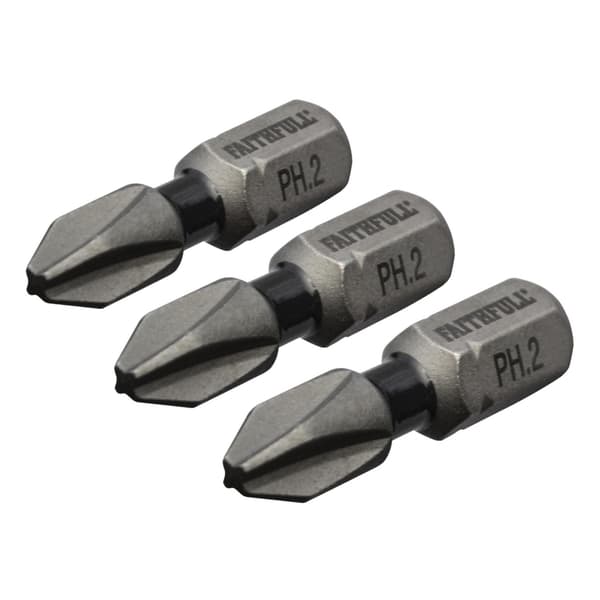 Faithfull Slagskruvmejselbits, Phillips PH2 x 25mm Multi Co Multi Colour PH2 x 25mm