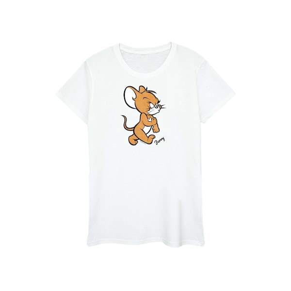 Tom och Jerry Dam/Dam Mus Bomull Boyfriend T-Shirt XXL White XXL