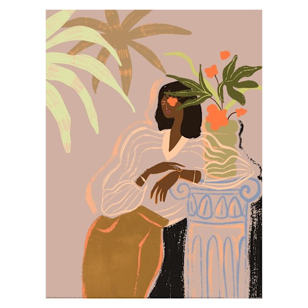 Arty Guava Waiting Digital Print Print 50cm x 40cm Multicoloure Multicoloured 50cm x 40cm