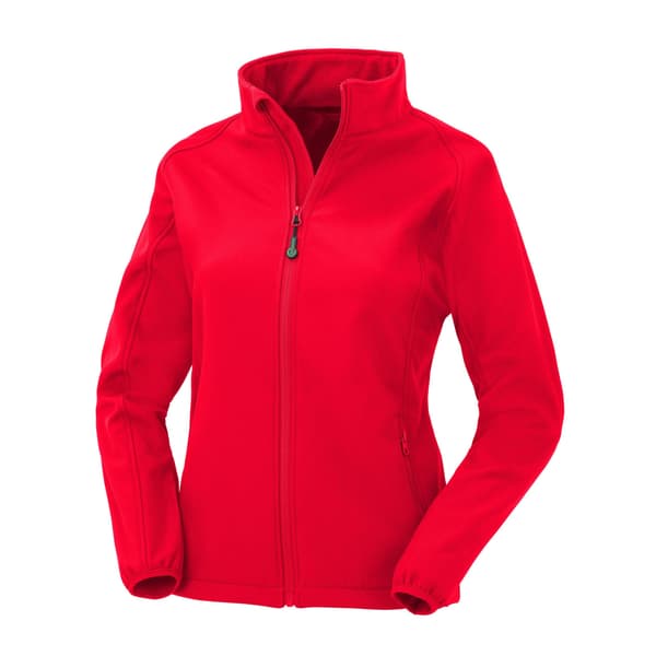 Result Äkta Återvunnen Dam/Dam Tryckbar Soft Shell Jacka Red M