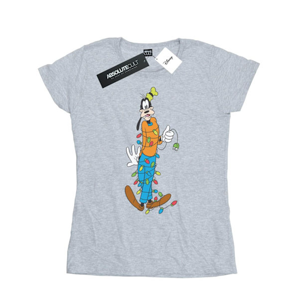 Disney Dam/Dam Goofy Julbelysning Bomull T-shirt L Sp Sports Grey L