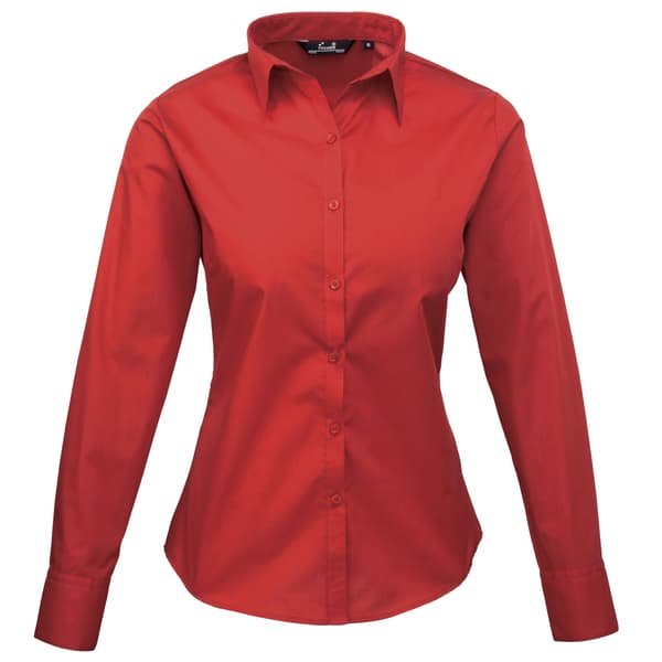 Premier Dam/Dam Poplin Långärmad Blus 30 Lime Lime 30
