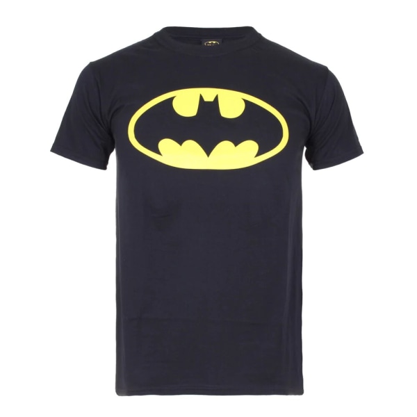 Batman T-shirt i bomull med logotyp för män, M, svart/gul Black/Yellow M