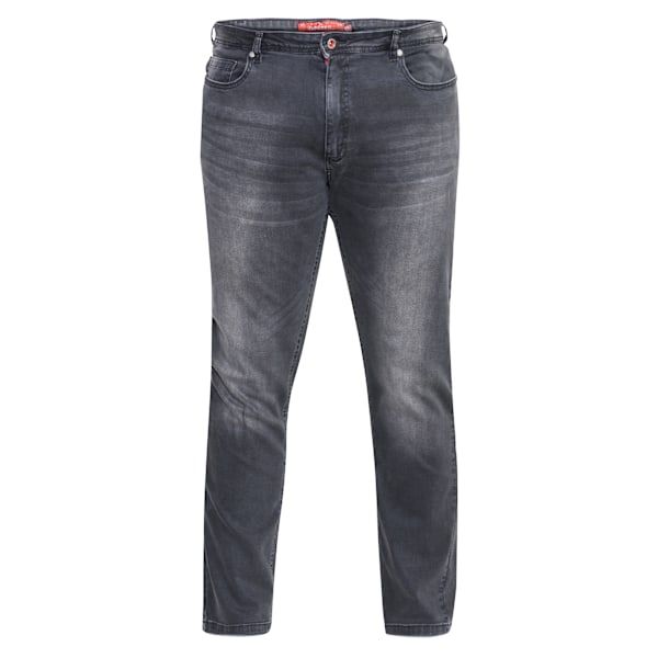 Duke Herr D555 Benson Stretch Tapered Kingsize Jeans 42R Grå S Grey Stonewash 42R