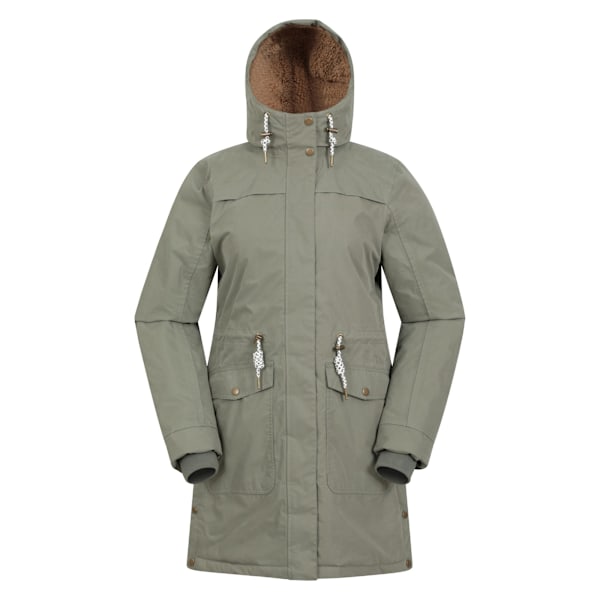 Mountain Warehouse Damjacka för Kvinnor/Damer Acorn Vattentät med Borgfoder Khaki Green 18 UK