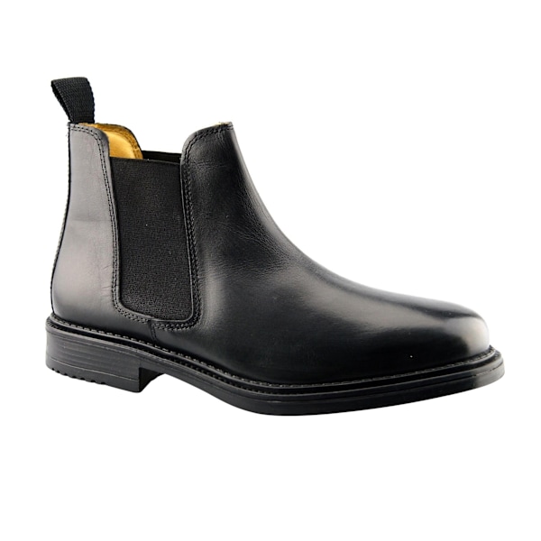 Roamers Herr Läder Kvartersfoder Gusset Dealer Boots 10 UK B Black 10 UK