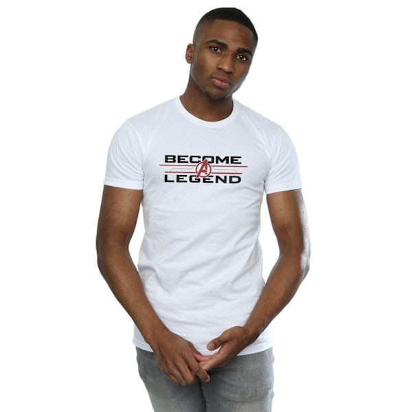 Marvel Mens Avengers Endgame Bli En Legend T-Shirt L Vit White L