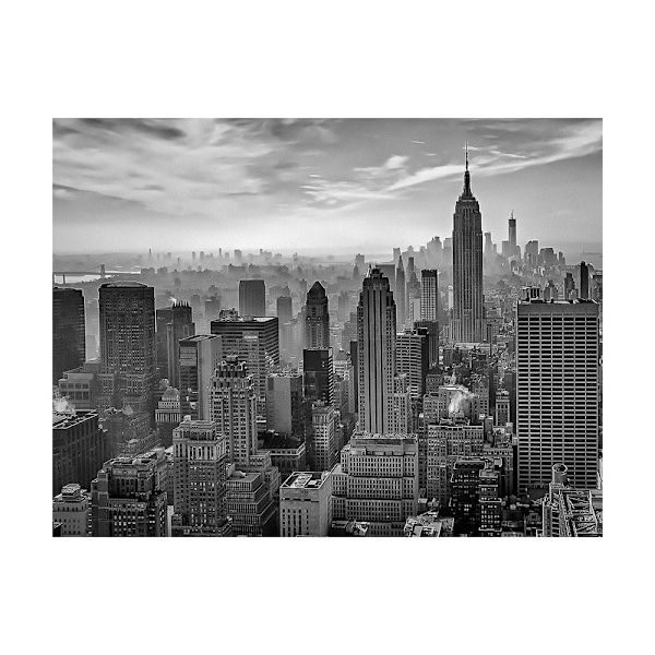 Hazy Gotham Print 50cm x 40cm Grå Grey 50cm x 40cm